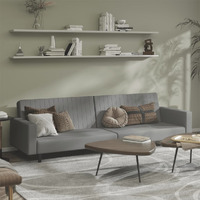 Vidaxl 2-Seater Sofa Bed Light Gray Velvet