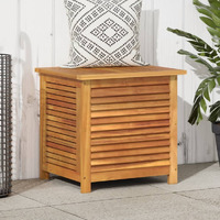 Vidaxl Garden Storage Box With Louver 23.6X19.7X22 Solid Wood Acacia