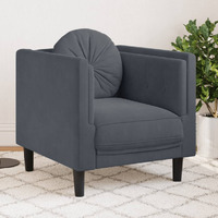 Vidaxl Sofa Chair With Cushion Dark Gray Velvet