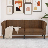 Vidaxl Sofa 2-Seater Brown Velvet
