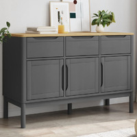 Vidaxl Sideboard Floro Gray 44.9X16.9X29.1 Solid Wood Pine