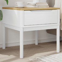 Vidaxl Lamp Table Floro White 21.7X21.7X21.3 Solid Wood Pine