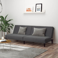 Vidaxl 2-Seater Sofa Bed Dark Gray Velvet
