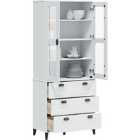 Vidaxl Highboard Viken White 31.5X15.7X74.8 Solid Wood Pine