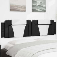 Vidaxl Headboard Cushion Black And White 76 Faux Leather