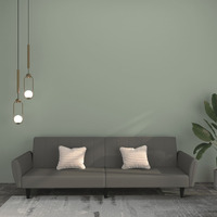 Vidaxl 2-Seater Sofa Bed Dark Gray Velvet