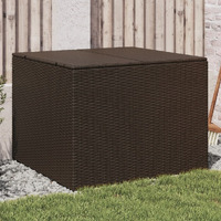 Vidaxl Garden Storage Box Brown 76.9 Gal Poly Rattan