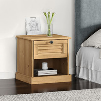 Vidaxl Bedside Cabinet Vigo 16.5X13.8X16.5 Solid Wood Pine