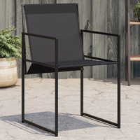 Vidaxl Patio Chairs 4 Pcs Black Steel And Textilene