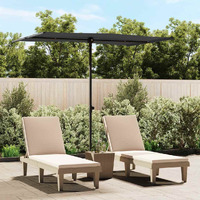 Vidaxl Outdoor Parasol With Aluminum Pole 6.6X4.9 Black