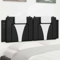 Vidaxl Headboard Cushion Black And White 53.9 Faux Leather