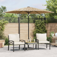 Vidaxl Garden Parasol With Steel Pole Brown 105.5X105.5X89