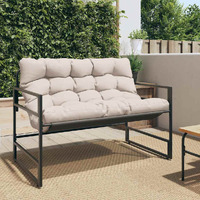 Vidaxl Patio Bench With Cushion Taupe 44.5 Steel