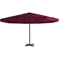 Vidaxl Outdoor Parasol With Aluminum Pole 196.9 Bordeaux Red