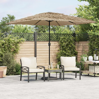 Vidaxl Garden Parasol With Steel Pole Brown 97.6X97.6X97.6