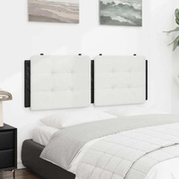Vidaxl Headboard Cushion Black And White 53.9 Faux Leather