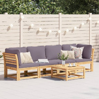 Vidaxl 4 Piece Patio Lounge Set With Cushions Solid Wood Acacia