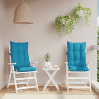 Vidaxl Highback Chair Cushions 2 Pcs Light Blue Oxford Fabric