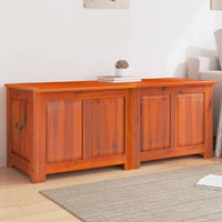 Vidaxl Storage Chest With Lid Brown Solid Wood Acacia