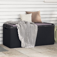 Vidaxl Patio Storage Box With Seat Cushion Anthracite 92.5 Gal Pp