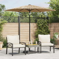 Vidaxl Garden Parasol With Steel Pole Brown 87.8X87.8X83.9