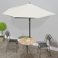 Vidaxl Balcony Parasol With Aluminum Pole Sand 118.1X61 Half