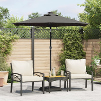Vidaxl Garden Parasol With Steel Pole Anthracite 88.6X88.6X83.5
