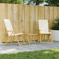 Vidaxl Folding Bistro Chairs 2 Pcs With Cushions Bamboo