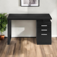 47"" Black Computer Desk With Three Drawers