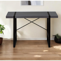 49"" Gray And Black Computer Desk