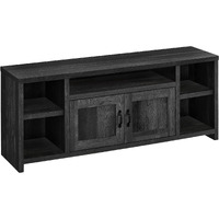 59"" Black Cabinet Enclosed Storage Tv Stand