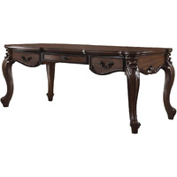 72"" Dark Brown Wood Executive Desk With Three Drawers