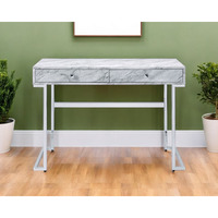 42"" White Writing Desk With Two Drawers
