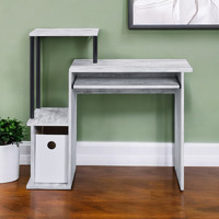 37"" Antiqued White Computer Desk