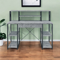 47"" Gray And Black And Black Computer Desk