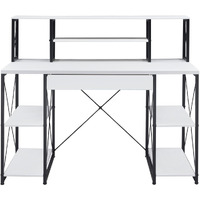 47"" White And Black Computer Desk