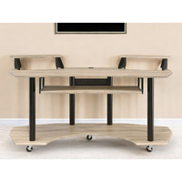 71"" Natural And Black Computer Desk
