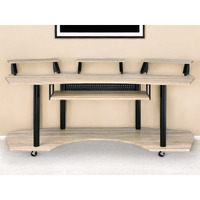 83"" Natural And Black Computer Desk
