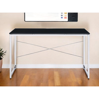 47"" Black And Silver Writing Desk