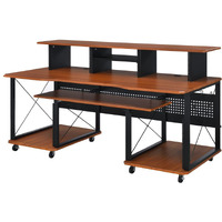 72"" Brown And Black Computer Desk