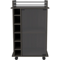 22"" Brown And Black Open Shelving Tv Stand