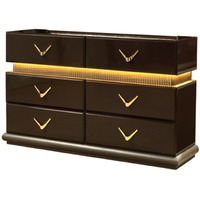 Modern Style 6- Drawer Dresser Made With Wood In Brown