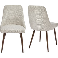Oslo Modern Upholstery Side Dining Chair Set Of 2  Beige