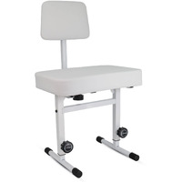 5 Core Piano Bench Height Adjustable Keyboard Stool Stool Heavy Duty Thick Padded Cushioned Seat With Backrest - Pnb B-Rest Wh
