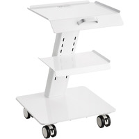 Vevor Lab Trolley  3-Layer Rolling Lab Cart  Metal Mobile Trolley With Swivel Wheels  Tray Rolling Clinic Cart 220 Lbs Weight Capacity  For Lab  Clinic  Beauty And Salon