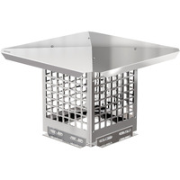 Vevor Chimney Cap  8"" X 8"" Flue Caps  304 Stainless Steel Fireplace Chimney Cover  Adjustable Metal Spark Arrestor With Bolts Screws  Mesh Chimney Flue Cover For Outside Existing Clay Flue Tile