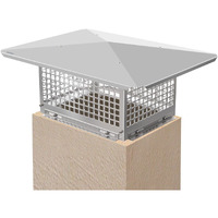Vevor Chimney Cap  13"" X 17"" Flue Caps  304 Stainless Steel Fireplace Chimney Cover  Adjustable Metal Spark Arrestor With Bolts Screws  Mesh Chimney Flue Cover For Outside Existing Clay Flue Tile