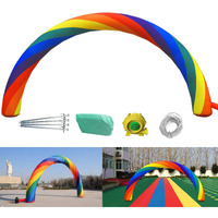 Vevor Inflatable Rainbow Arch 26Ftx10Ft With 110W Blower For Advertising Party Celebration Garden