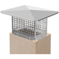 Vevor Chimney Cap  8"" X 13"" Flue Caps  304 Stainless Steel Fireplace Chimney Cover  Adjustable Metal Spark Arrestor With Bolts Screws  Mesh Chimney Flue Cover For Outside Existing Clay Flue Tile