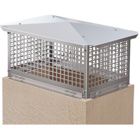 Vevor Chimney Cap  13"" X 21"" Flue Caps  304 Stainless Steel Fireplace Chimney Cover  Adjustable Metal Spark Arrestor With Bolts Screws  Mesh Chimney Flue Cover For Outside Existing Clay Flue Tile